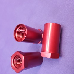 Part Anodized in Red for a local aerospace company